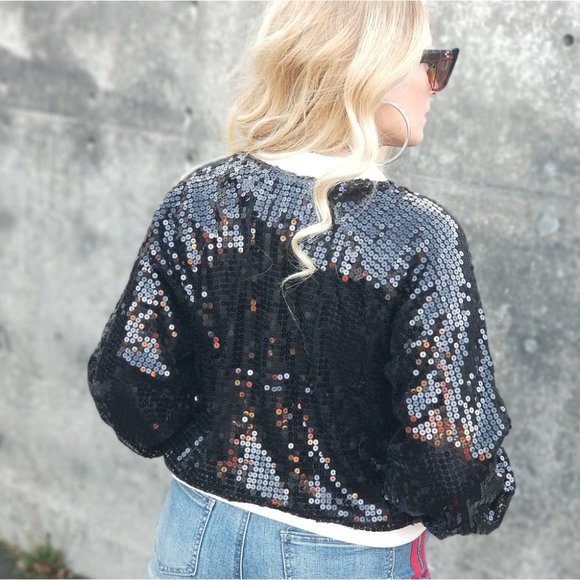 FREEDOM Sequin Jacket - Black - Picture 7 of 10